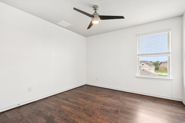 7634 Leonardo Dr, Round Rock, TX 78665 - empty room with wood finished floors and ceiling fan