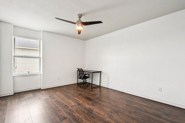 7634 Leonardo Dr, Round Rock, TX 78665 - spare room featuring wood finished floors and ceiling fan