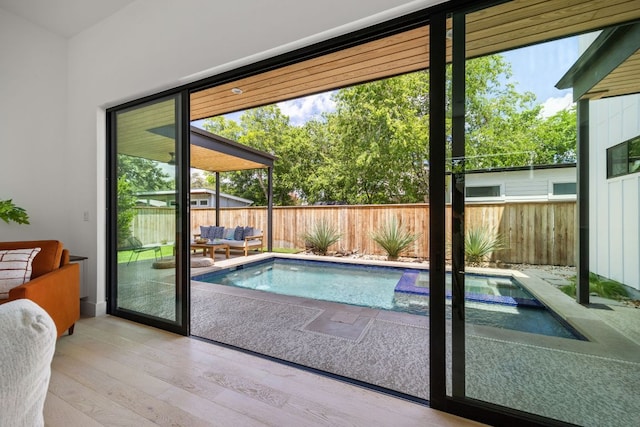 1911 Piedmont Ave, Austin, TX 78757 - doorway with wood finished floors