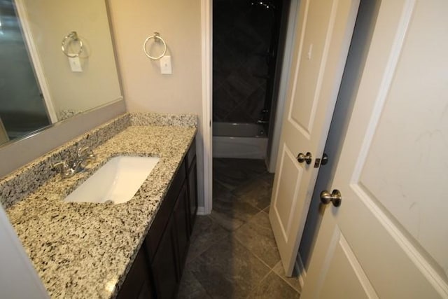 861 Stockdale Rd, Copperas Cove, TX 76522 - bathroom with vanity, tile patterned flooring, and shower / bath combination
