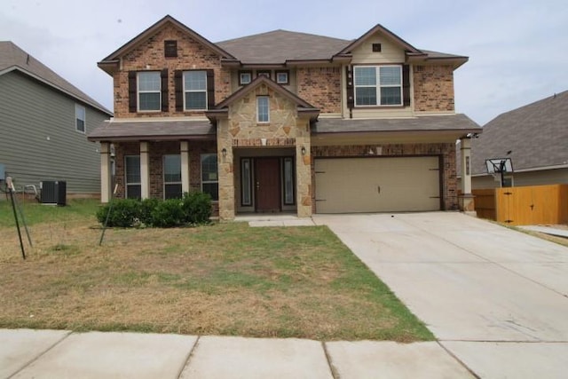 861 Stockdale Rd, Copperas Cove, TX 76522 - craftsman-style home with a garage, driveway, and brick siding