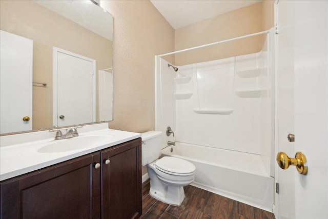 712 W 21st St Unit 202, Austin, TX 78705 - full bathroom featuring vanity, wood finished floors, and shower / bath combination