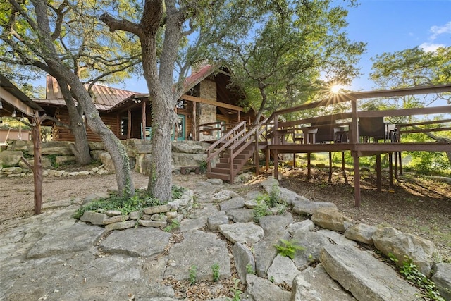 101 Rolling Hills Rd, Blanco, TX 78606 - view of yard with stairs
