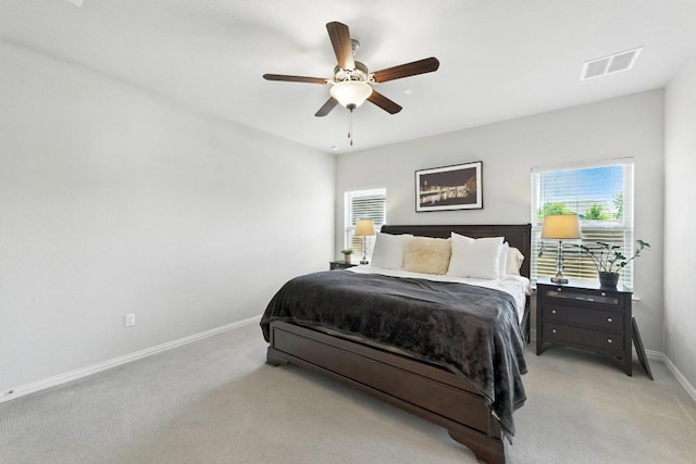 5512 Baythorne Dr, Austin, TX 78747 - bedroom featuring light colored carpet and ceiling fan