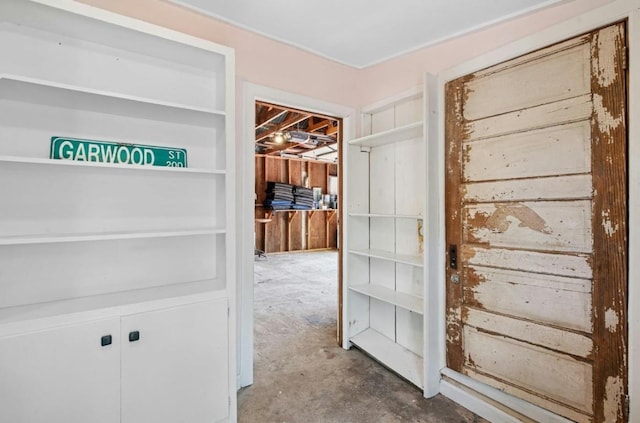 200 Garwood St, Smithville, TX 78957 - hallway with unfinished concrete flooring