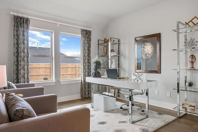 113 Charro Ct, Georgetown, TX 78633 - home office with wood finished floors and baseboards