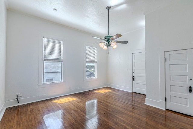 618 N Penelope St, Belton, TX 76513 - unfurnished room with wood finished floors, ceiling fan, and ornamental molding