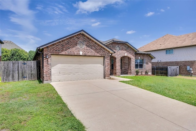 19700 San Chisolm Dr, Round Rock, TX 78664 - view of front of house featuring brick siding, a garage, and driveway