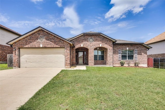 19700 San Chisolm Dr, Round Rock, TX 78664 - view of front of house featuring brick siding, an attached garage, and concrete driveway