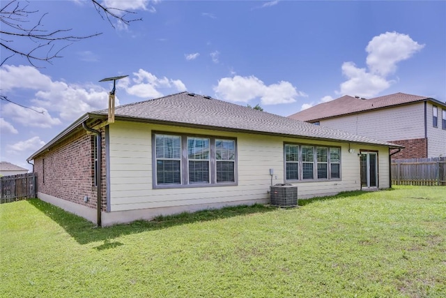 19700 San Chisolm Dr, Round Rock, TX 78664 - back of house with a fenced backyard and brick siding