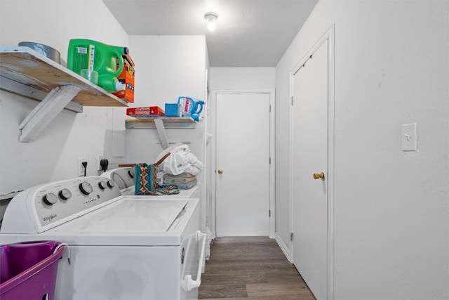 1211 S 17th St, Temple, TX 76504 - laundry room with independent washer and dryer and wood finished floors