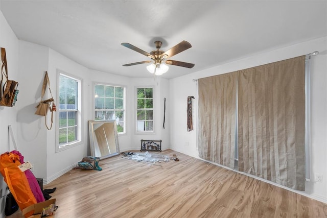 1211 S 17th St, Temple, TX 76504 - spare room featuring wood finished floors and a ceiling fan