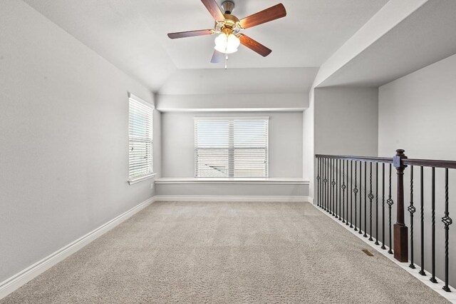 19113 Melwas Way, Pflugerville, TX 78660 - carpeted spare room with a ceiling fan and lofted ceiling