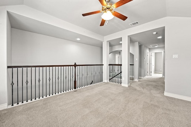 19113 Melwas Way, Pflugerville, TX 78660 - carpeted spare room featuring ceiling fan, recessed lighting, and arched walkways