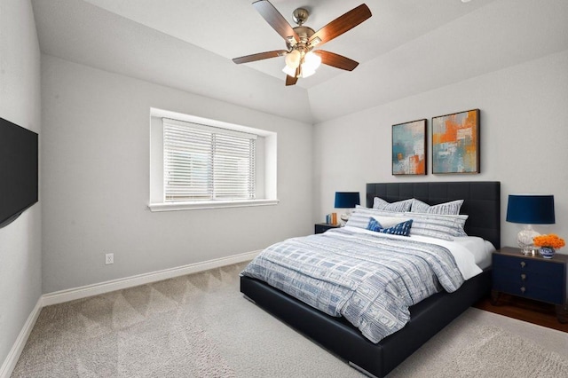 19113 Melwas Way, Pflugerville, TX 78660 - bedroom with carpet, ceiling fan, and vaulted ceiling