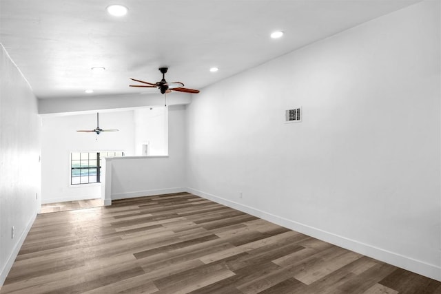 1524 E E Ave B, Temple, TX 76501 - unfurnished room featuring ceiling fan, recessed lighting, and wood finished floors
