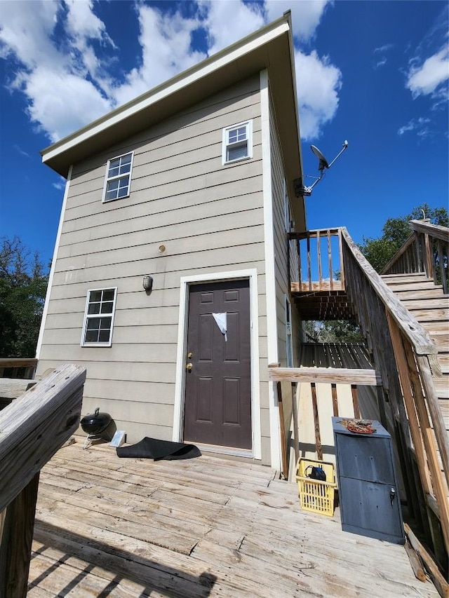 200 Nature Dr, Burnet, TX 78611 - back of house with a deck and stairway