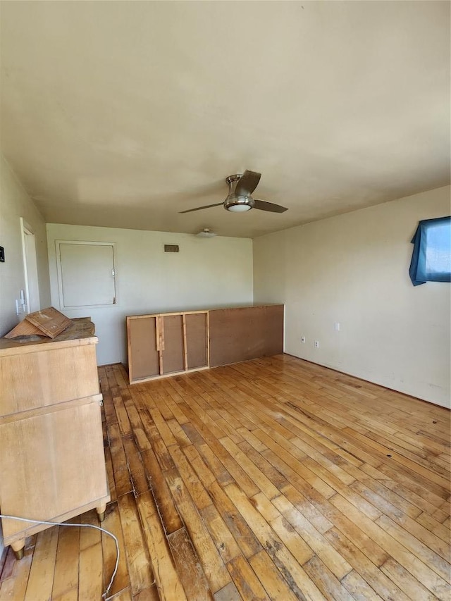 0 Monte Vista Dr, Burnet, TX 78611 - unfurnished living room featuring hardwood / wood-style flooring and ceiling fan