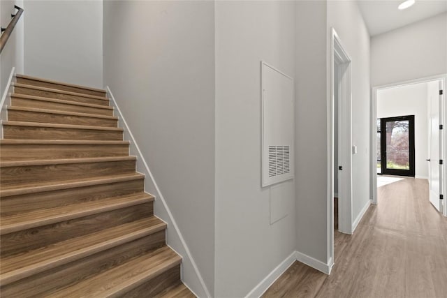 4510 Terry-O Ln Unit 139, Austin, TX 78745 - stairway featuring wood finished floors and recessed lighting