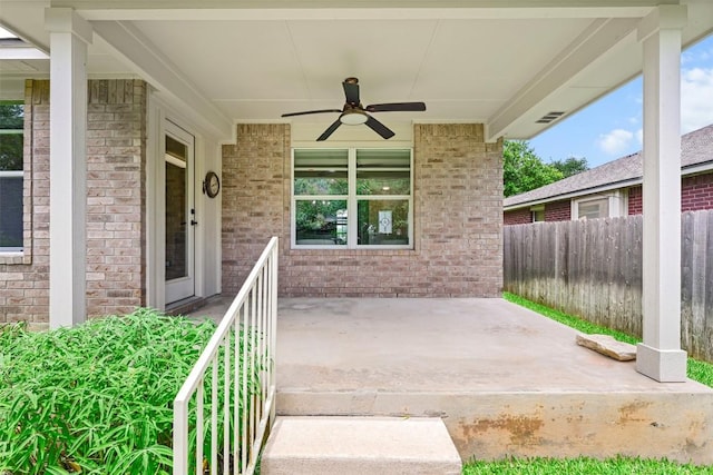 3305 Blue Ridge Dr, Round Rock, TX 78681 - view of patio / terrace with a ceiling fan