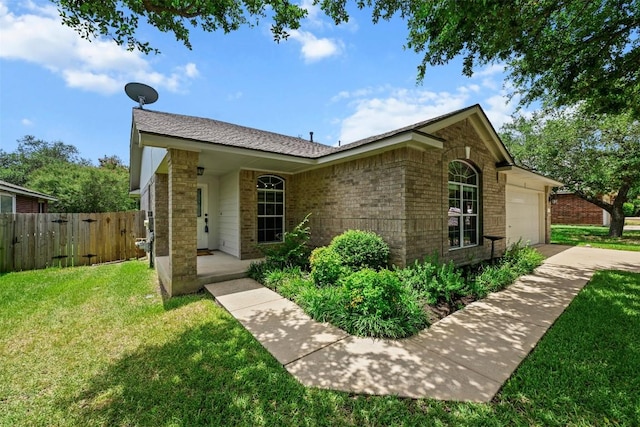3305 Blue Ridge Dr, Round Rock, TX 78681 - view of front of home featuring brick siding, an attached garage, a gate, and concrete driveway