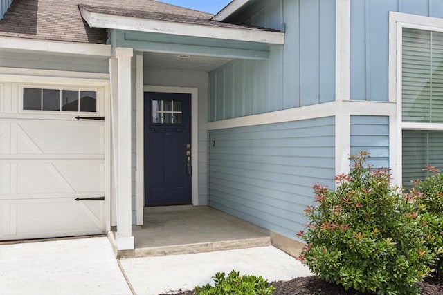 337 Spiny Lizard Ln, San Marcos, TX 78666 - view of exterior entry featuring board and batten siding