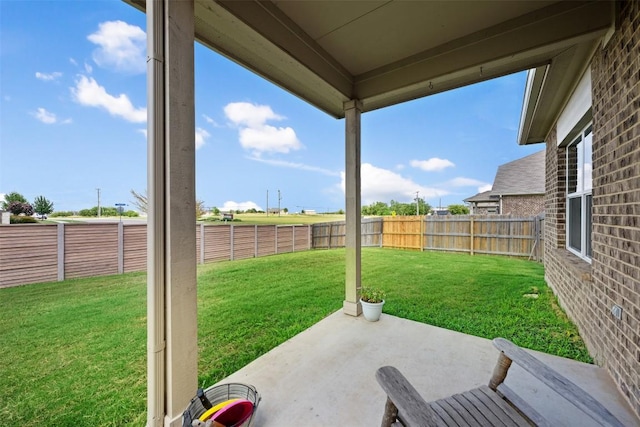 316 Shiner Ln, Georgetown, TX 78626 - fenced backyard with a patio area