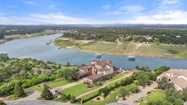 1216 Travis Bluff Way, Spicewood, TX 78669 - bird's eye view of a large body of water