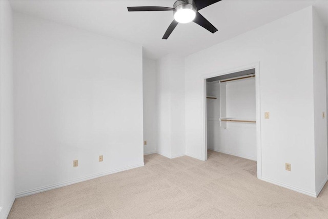 2905 Post River Rd, Cedar Park, TX 78613 - unfurnished bedroom with light colored carpet, a closet, and ceiling fan