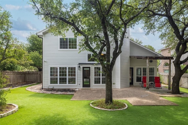 11402 Chessington Dr, Austin, TX 78750 - rear view of house featuring a patio and a fenced backyard