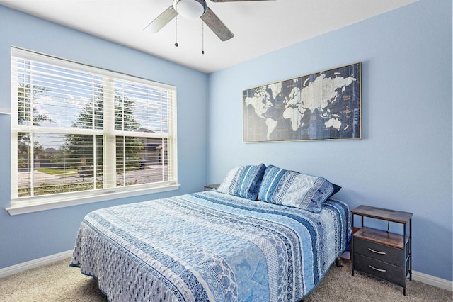 6045 Teodoro Bnd, Round Rock, TX 78665 - bedroom featuring carpet flooring and a ceiling fan