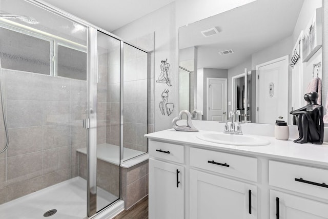 6045 Teodoro Bnd, Round Rock, TX 78665 - full bathroom with vanity and a stall shower
