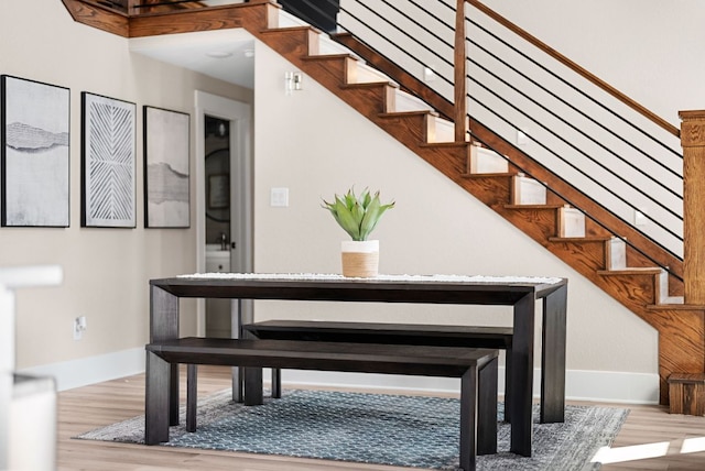 TBD Fm 3000, Elgin, TX 78621 - stairway featuring wood finished floors and baseboards