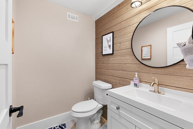 TBD Fm 3000, Elgin, TX 78621 - half bathroom with wooden walls and vanity