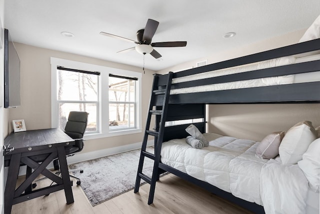 TBD Fm 3000, Elgin, TX 78621 - bedroom featuring wood finished floors, an office area, recessed lighting, and a ceiling fan