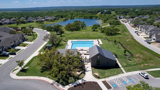 232 Silver Pass, Kyle, TX 78640 - bird's eye view of a nearby body of water and a pool