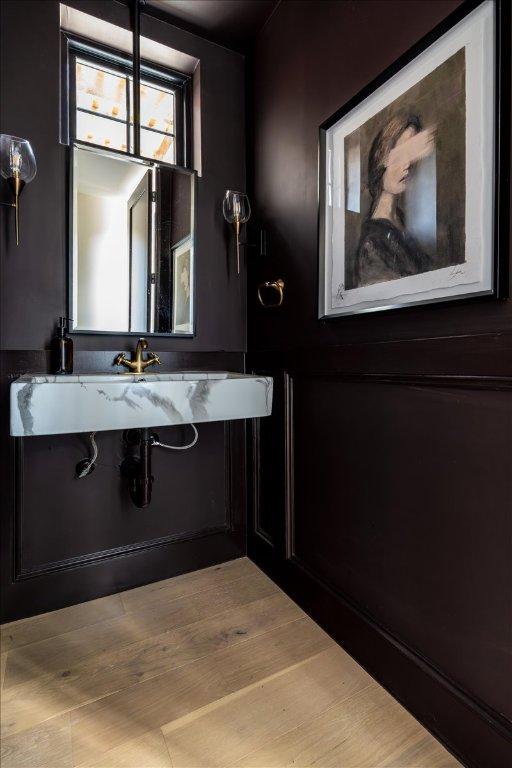 3003 W French Pl Unit 1, Austin, TX 78722 - bathroom with wood finished floors