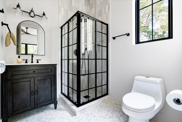 3003 W French Pl Unit 1, Austin, TX 78722 - bathroom featuring a shower stall and vanity