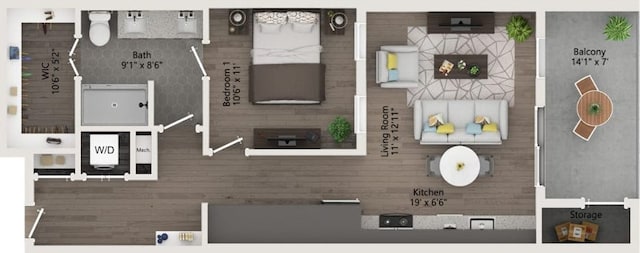 4510 Terry-O Ln Unit 205, Austin, TX 78745 - view of floor plan / room layout
