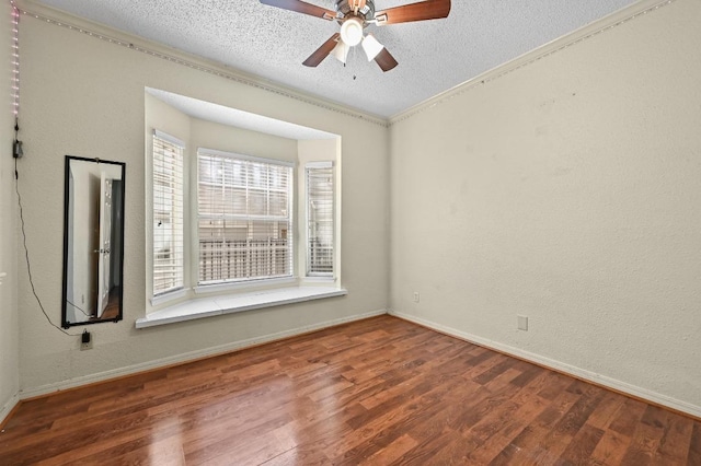 3111 Tom Green St Unit 203, Austin, TX 78705 - empty room featuring a textured ceiling, wood finished floors, and ceiling fan