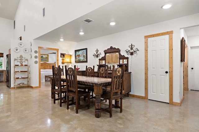 705 Peregrine Way, Leander, TX 78641 - dining area featuring finished concrete floors and recessed lighting