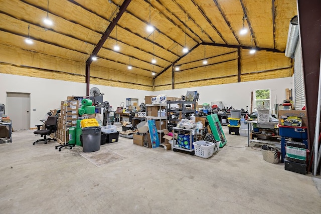 705 Peregrine Way, Leander, TX 78641 - garage featuring a workshop area