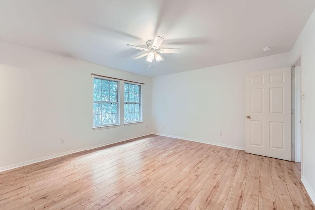 2920 Thrushwood Dr, Austin, TX 78757 - spare room with a ceiling fan, light wood-style floors, and a smoke detector