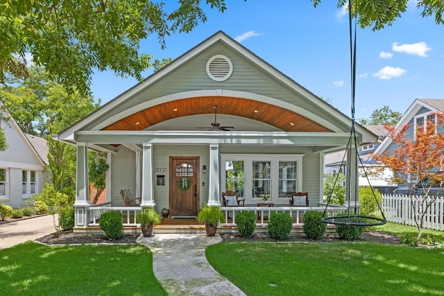 4206 Sinclair Ave, Austin, TX 78756 - view of front of house featuring covered porch and a ceiling fan