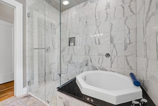 4206 Sinclair Ave, Austin, TX 78756 - full bath featuring a bath and a shower stall