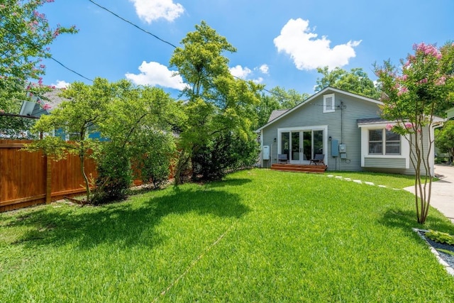 4206 Sinclair Ave, Austin, TX 78756 - view of yard featuring french doors