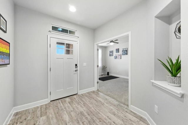 9108 Alex Ln, Austin, TX 78748 - entryway featuring wood finished floors and ceiling fan