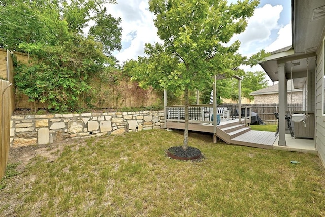 9108 Alex Ln, Austin, TX 78748 - fenced backyard with a deck
