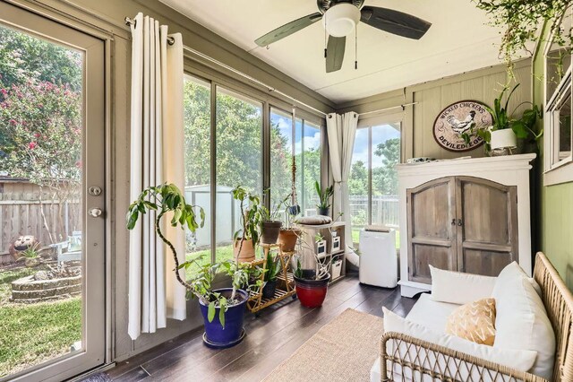 803 Hank Aaron Ln, Round Rock, TX 78665 - sunroom / solarium featuring hardwood / wood-style flooring
