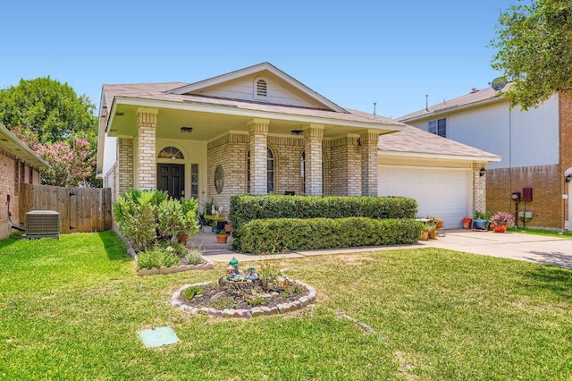 803 Hank Aaron Ln, Round Rock, TX 78665 - view of front facade with brick siding, concrete driveway, and an attached garage